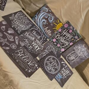 Chalkboard Style Greeting Card Set